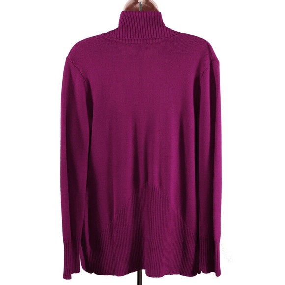 Coldwater Creek Womens Open Front Cardigan Sweater XS (4-6) Magenta Merino Wool - Picture 8 of 10